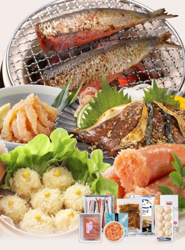 送料無料 敬老の日C 博多名物詰め合わせセット(切子無着色辛子めんたい120g、いかめんたい90g、鰯めんたい4尾、博多ごまさば105g 、萬坊いかしゅうまい)【2026年9月21日着でお届け】
