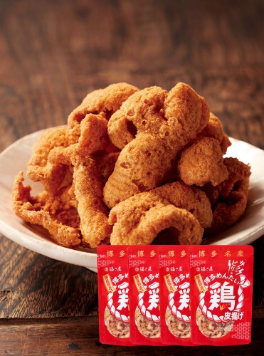 博多めんたい鶏皮揚げ 40g×4袋 博多名産 おつまみ 福さ屋 辛子明太子 明太子