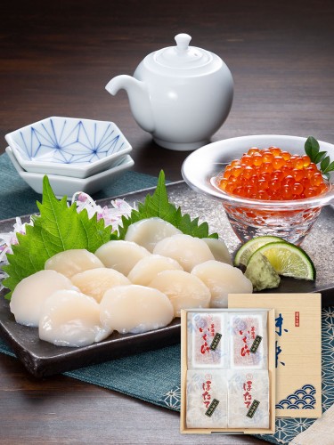 北海道産いくら&ほたて(いくら60g×2パック、ほたて150g×2パック) 福さ屋 辛子明太子 明太子