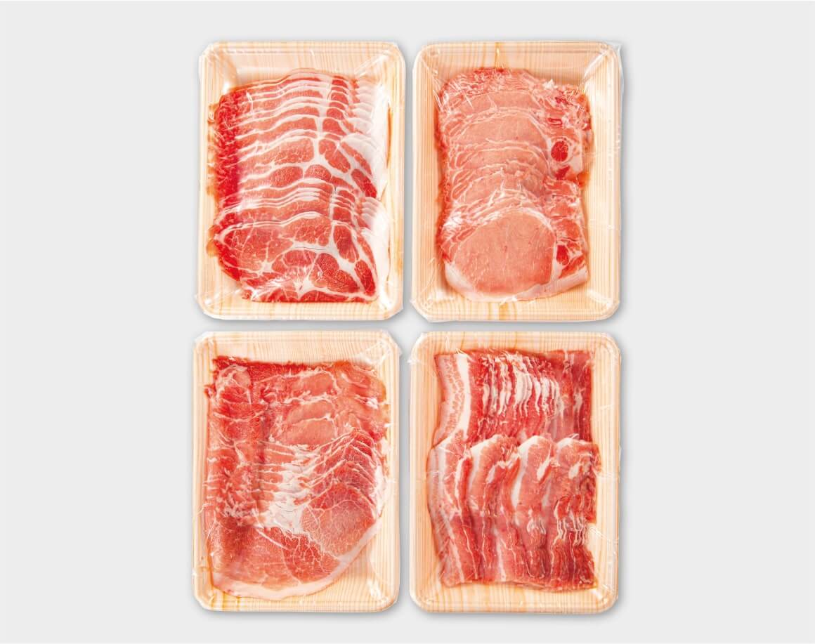 甘熟豚 南国スイートぶたしゃぶ4点[肩ロース・ロース・バラ・モモ] 計1.5kg(各250g)